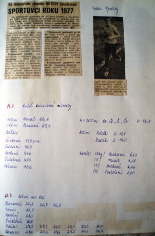 4. Sportovci roku 1977, na fotce Jára Dolní